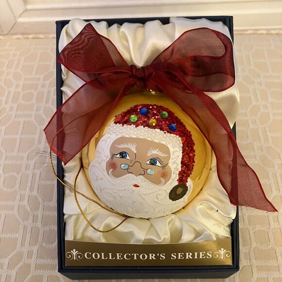 Beaded Glass Ornament SANTA Made in Poland 2005 Collection Nelson Trade - Picture 1 of 1